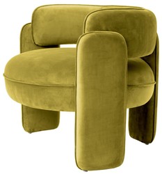 Casa Padrino fauteuil de luxe en velours vert vintage 80 x 71 x H. 68,5 cm - Fauteuil de salon - Fauteuil d'hôtel - Mobilier de salon - Mobilier de luxe - Ameublement de salon - Ameublement de luxe