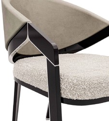 Casa Padrino ensemble de 8 chaises de salle à manger design de luxe gris / marron - Meubles de luxe - Meubles design - Meubles de salle à manger - Meubles de restaurant - Meubles d'hôtel