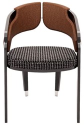 Casa Padrino ensemble de 8 chaises de salle à manger design de luxe gris / marron - Meubles de luxe - Meubles design - Meubles de salle à manger - Meubles de restaurant - Meubles d'hôtel