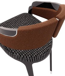 Casa Padrino ensemble de 8 chaises de salle à manger design de luxe gris / marron - Meubles de luxe - Meubles design - Meubles de salle à manger - Meubles de restaurant - Meubles d'hôtel