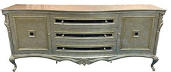 Casa Padrino Luxus Barock Sideboard Gold / Silber / Schwarz - Prunkvoller Massivholz Schrank mit 2 Türen und 3 Schubladen - Luxus Möbel im Barockstil - Barock Möbel - Barock Einrichtung Casa Padrino Luxus Barock Sideboard Gold / Silber / Schwarz - Prunkvoller Massivholz Schrank mit 2 Türen und 3 Schubladen - Luxus Möbel im Barockstil - Barock Möbel - Barock Einrichtung