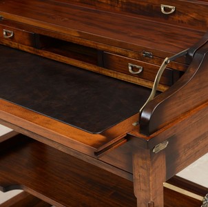 Casa Padrino Luxus Vintage Stil Sekretär Braun 95,5 x 52 x H. 103,5 cm - Massivholz Schreibtisch - Massivholz Bürotisch - Vintage Stil Büro Möbel - Luxus Büro Möbel - Massivholz Büro Möbel