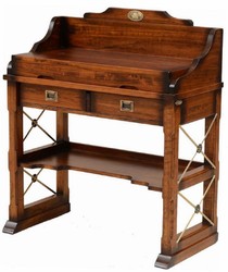 Luxus Massivholz Vintage Stil Sekretär Schreibtisch Braun Luxury Solid Wood Vintage Style Secretary Desk Brown