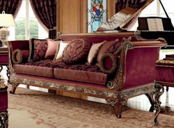 Casa Padrino luxury baroque sofa purple / brown / gold - Baroque style living room sofa with elegant pattern - Baroque living room & hotel furniture - Luxury quality - Made in Italy