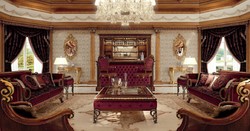 Casa Padrino luxury baroque sofa purple / brown / gold - Baroque style living room sofa with elegant pattern - Baroque living room & hotel furniture - Luxury quality - Made in Italy