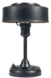 Casa Padrino luxury Art Deco table lamp antique black Ø 22 x H. 32 cm - Round brass desk lamp - Luxury lights - Luxury interior