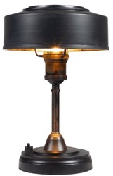 Casa Padrino luxury Art Deco table lamp antique black Ø 22 x H. 32 cm - Round brass desk lamp - Luxury lights - Luxury interior