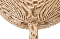 Casa Padrino luxury designer floor lamp natural Ø 60 x H. 225 cm - Round rattan floor lamp - Living room floor lamp - Luxury lights - Luxury floor lamps

