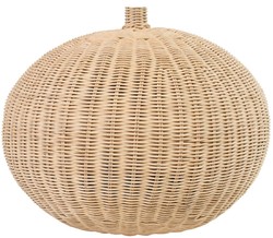 Casa Padrino luxury designer floor lamp natural Ø 60 x H. 225 cm - Round rattan floor lamp - Living room floor lamp - Luxury lights - Luxury floor lamps
