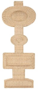 Casa Padrino lámpara de pared de diseño de lujo natural 81 x 15,5 x A. 207 cm - Lámpara de pared de ratán - Lámpara de pared de salón - Luces de lujo - Lámparas de pared de ratán