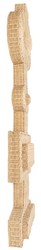 Casa Padrino applique murale design de luxe naturel 81 x 15,5 x H. 207 cm - Applique murale en rotin - Applique murale de salon - Luminaires de luxe - Appliques en rotin