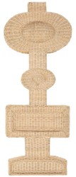 Casa Padrino applique murale design de luxe naturel 81 x 15,5 x H. 207 cm - Applique murale en rotin - Applique murale de salon - Luminaires de luxe - Appliques en rotin