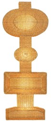 Casa Padrino applique murale design de luxe naturel 81 x 15,5 x H. 207 cm - Applique murale en rotin - Applique murale de salon - Luminaires de luxe - Appliques en rotin