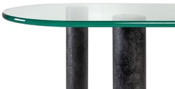 Casa Padrino consola de lujo negro antiguo 140 x 45 x A. 81 cm - Consola de aluminio con tapa de vidrio - Muebles de lujo - Muebles de salón - Interiores de lujo