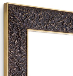 Casa Padrino miroir mural de luxe bronze / laiton antique 100 x 3,5 x H. 100 cm - Miroir carré - Miroir de salon - Miroir de chambre - Miroir d'armoire - Mobilier de luxe - Intérieur de luxe