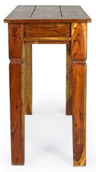 Casa Padrino console de style campagnard marron / naturel 120 x 45 x H. 78 cm - Console rustique en bois massif - Meuble rustique - Meuble en bois massif - Meuble style campagnard