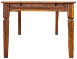 Casa Padrino mesa de comedor estilo campestre marrón / natural 200-290 x 100 x A. 76 cm - Mesa de cocina extensible rústica - Muebles de comedor rústicos madera maciza - Muebles estilo campestre