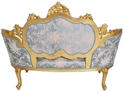 Casa Padrino baroque sofa turquoise / pink / gold - Handmade living room sofa in baroque style - Living room furniture in baroque style - Antique style furniture - Magnificent baroque furniture