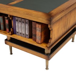 Luxus Massivholz Vintage Stil Schreibtisch Bürotisch Naturfarben Braun Schwarz Grün Luxury Solid Wood Vintage Style Desk Office Table Natural Brown Black Green
