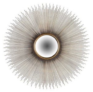 Casa Padrino miroir mural de luxe or Ø 90 cm - Miroir de salon rond - Miroir de chambre - Miroir d'armoire - Mobilier de luxe - Intérieur de luxe - Qualité de luxe