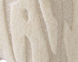 Casa Padrino sgabello di lusso avorio 60 x 60 x A. 40 cm - Pouf quadrato da salotto con lana della Nuova Zelanda intrecciata a mano - Mobili da soggiorno - Mobili di lusso - Arredi di lusso