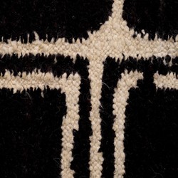 Casa Padrino tapis de luxe en laine noir / ivoire 200 x 300 cm - Tapis de salon tissé main - Accessoires de décoration salon - Meuble de luxe - Intérieur de luxe