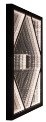 Casa Padrino applique murale LED de luxe noir 60 x 4 x H. 60 cm - Applique murale en cristal dimmable - Applique murale de salon - Appliques de luxe - Appliques LED