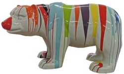 Luxus Designer XXL Deko Skulptur Figur Bär Weiß Bunt Luxury Designer XXL Decorative Sculpture Figure Bear White Colorful Luxus Designer XXL Deko Skulptur Figur Bär Weiß Bunt Luxury Designer XXL Decorative Sculpture Figure Bear White Colorful