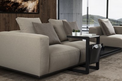 Casa Padrino Luxus Sofa Grau / Schwarz 400 x 100 x H. 67 cm - Wohnzimmer Sofa - Hotel Sofa - Wohnzimmer Möbel - Wohnzimmer Einrichtung - Hotel Möbel - Luxus Möbel - Luxus Einrichtung