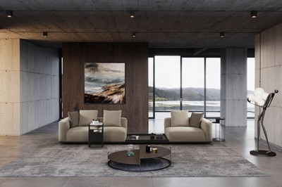 Casa Padrino Luxus Sofa Grau / Schwarz 400 x 100 x H. 67 cm - Wohnzimmer Sofa - Hotel Sofa - Wohnzimmer Möbel - Wohnzimmer Einrichtung - Hotel Möbel - Luxus Möbel - Luxus Einrichtung