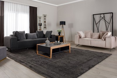 Casa Padrino Luxus Sofa Schwarz / Weiß 253 x 96 x H. 87 cm - Wohnzimmer Sofa - Hotel Sofa - Wohnzimmer Möbel - Wohnzimmer Einrichtung - Hotel Möbel - Luxus Möbel - Luxus Einrichtung