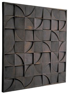 Casa Padrino luxury wall relief bronze 105 x 4.5 x H. 105 cm - Square mural - Living room decoration - Hotel decoration - Wall decoration - Decorative accessories - Luxury collection