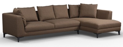 Casa Padrino luxury corner sofa brown / black 313 x 178 x H. 73 cm - Living room sofa - Living room furniture - Luxury furniture - Luxury living room furnishings