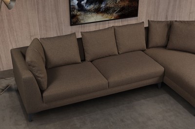 Casa Padrino Luxus Ecksofa Braun / Schwarz 313 x 178 x H. 73 cm - Wohnzimmer Sofa - Wohnzimmer Möbel - Luxus Möbel - Luxus Wohnzimmer Einrichtung