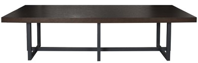 Casa Padrino luxury dining table dark brown / dark gray - Various Sizes - Rectangular kitchen table with solid wood table top and metal legs - Dining room furniture - Luxury furniture