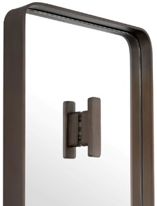 Casa Padrino Luxus Wandspiegel Bronze 30 x 5 x H. 160 cm - Rechteckiger Spiegel mit Kleiderhaken - Wohnzimmer Spiegel - Schlafzimmer Spiegel - Garderoben Spiegel - Luxus Möbel - Luxus Interior