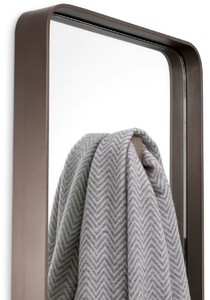 Casa Padrino Luxus Wandspiegel Bronze 30 x 5 x H. 160 cm - Rechteckiger Spiegel mit Kleiderhaken - Wohnzimmer Spiegel - Schlafzimmer Spiegel - Garderoben Spiegel - Luxus Möbel - Luxus Interior