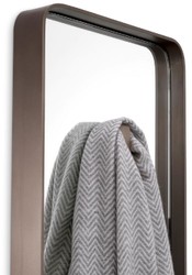 Casa Padrino espejo de pared de lujo bronce 30 x 5 x A. 160 cm - Espejo rectangular con perchero - Espejo de salón - Espejo de dormitorio - Espejo de armario - Muebles de lujo