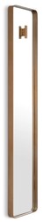 Casa Padrino espejo de pared de lujo latón 30 x 5 x A. 160 cm - Espejo rectangular con perchero - Espejo de salón - Espejo de dormitorio - Espejo de armario - Muebles de lujo