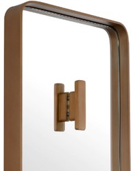 Casa Padrino espejo de pared de lujo latón 30 x 5 x A. 160 cm - Espejo rectangular con perchero - Espejo de salón - Espejo de dormitorio - Espejo de armario - Muebles de lujo