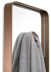 Casa Padrino espejo de pared de lujo latón 30 x 5 x A. 160 cm - Espejo rectangular con perchero - Espejo de salón - Espejo de dormitorio - Espejo de armario - Muebles de lujo