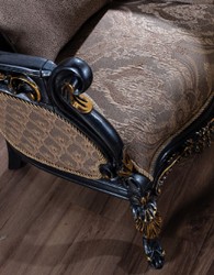 Casa Padrino fauteuil baroque de luxe gris / bleu / or - Magnifique fauteuil de salon avec motif élégant - Mobilier de salon de luxe de style baroque - Meuble baroque