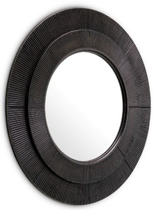 Casa Padrino miroir mural de luxe bronze Ø 90 cm - Miroir de salon rond - Miroir de chambre - Miroir d'armoire - Mobilier de luxe - Intérieur de luxe