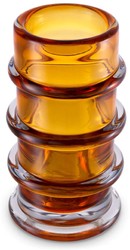 Runde Luxus Deko Glas Vase Blumenvase Bernstein Round Luxury Deco Glass Vase Flower Vase Amber