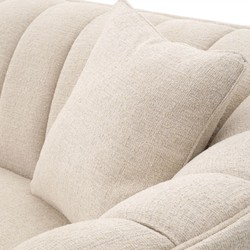 Casa Padrino canapé de luxe beige / noir 240 x 96 x H. 74,5 cm - Canapé de salon avec 2 coussins - Meuble de salon - Meuble de luxe - Ameublement de salon - Ameublement de luxe - Qualité de luxe