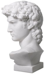 Casa Padrino Luxury Art Nouveau marble bust white 41.5 x 25.5 x H. 66 cm - Decorative sculpture made of high quality marble - Baroque & Art Nouveau decorative accessories - Luxury quality