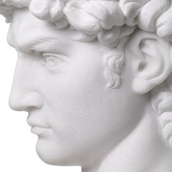 Casa Padrino Luxury Art Nouveau marble bust white 41.5 x 25.5 x H. 66 cm - Decorative sculpture made of high quality marble - Baroque & Art Nouveau decorative accessories - Luxury quality