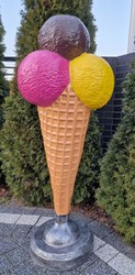 Luxus Outdoor XXL Deko Eis im Hörnchen Mehrfarbig Luxury Outdoor XXL Decorative Ice Cream Cone Multicolored