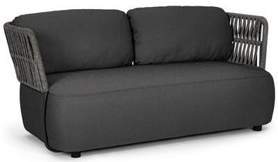 Luxus Outdoor Garten Terrassen Sofa Anthrazit Grau Schwarz Luxury Outdoor Garden Patio Sofa Anthracite Gray Black