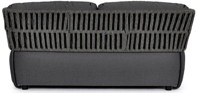 Casa Padrino Luxus Gartensofa Anthrazit / Grau / Schwarz 167 x 86 x H. 79 cm - Wetterbeständiges Garten Sofa - Terrassen Sofa - Garten Möbel - Terrassen Möbel - Outdoor Möbel